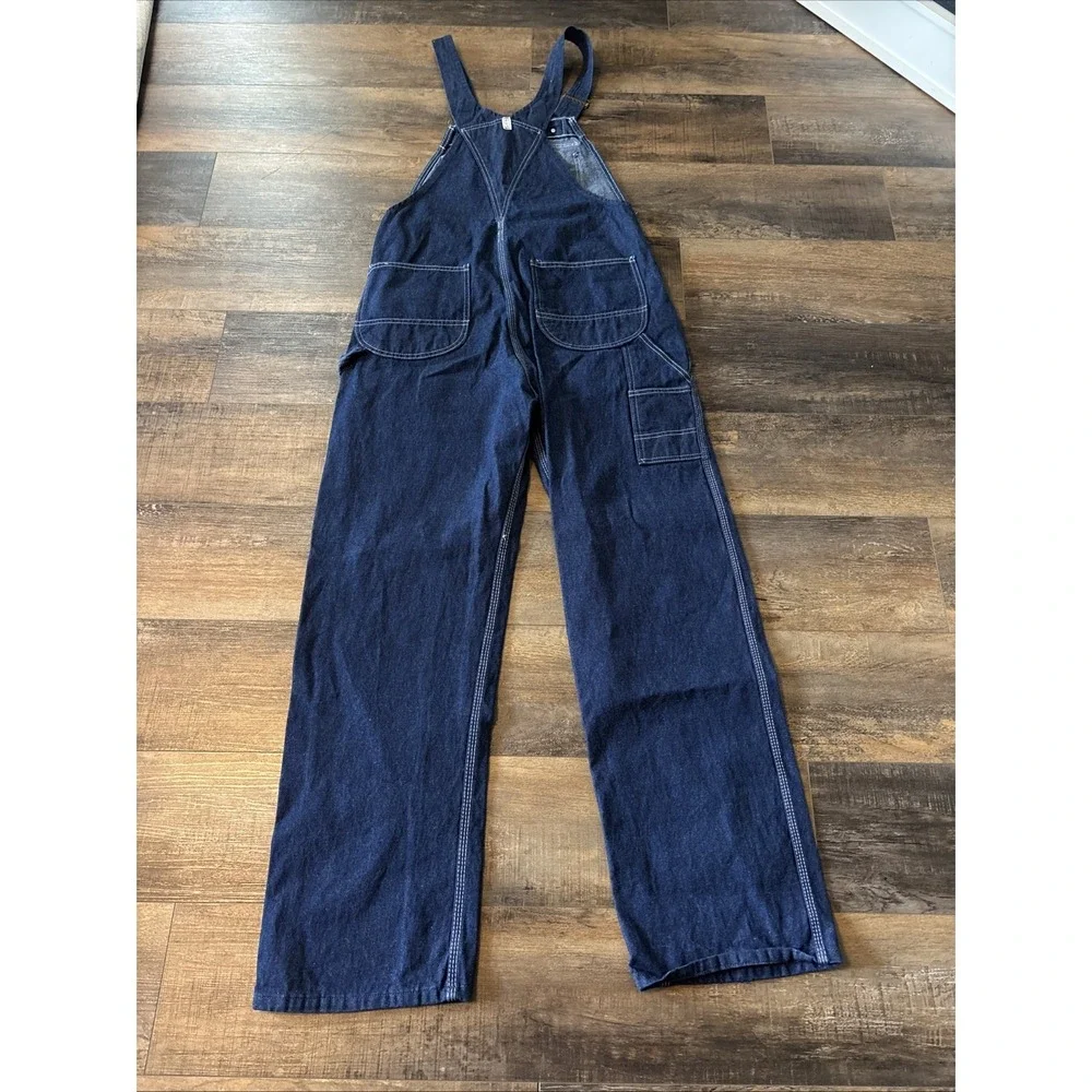 Mens Authentic KEY IMPERIAL Carpenter Bib Overalls 100% Cotton  34x34 Work Farm